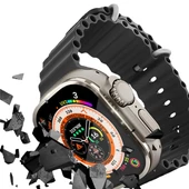 BİNANO APPLE WATCH ULTRA 49MM METAL ÇERÇEVELİ EKRAN KORUYUCU TURUNCU - 2