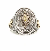 Sitrin Taşlı Konstantinapol Tasarım Otantik Yüzük thumbnail 3