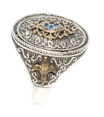 Konstantinapol Tasarım Safir Taşlı Otantik Yüzük thumbnail 4