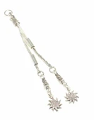 925 Ayar Gümüş Güneş 2'li Püskül, Desenli Ara Bağlantı thumbnail 1