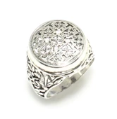 925 Ayar Gümüş Bronz Konstantinapol Tasarım Taşlı Yüzük thumbnail 3