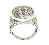 925 Ayar Gümüş Bronz Konstantinapol Tasarım Taşlı Yüzük thumbnail 2