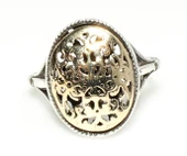 925 Ayar Gümüş Bronz Konstantinapol Tasarım Otantik Yüzük thumbnail 1