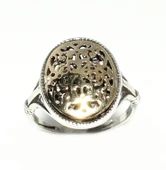 925 Ayar Gümüş Bronz Konstantinapol Tasarım Otantik Yüzük thumbnail 2