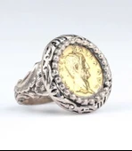 Bizans Sikkesi Gümüş Yüzük thumbnail 2