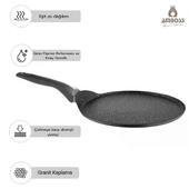 Amboss Mocca Granit Kaplama Krep Tavası 26 cm thumbnail 4