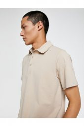 Basic Tişört Polo Yaka Pamuklu - 1