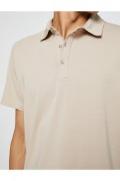 Basic Tişört Polo Yaka Pamuklu - 5