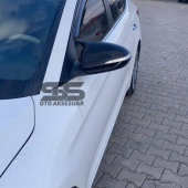 Hyundai Elantra Sinyalli 2016-2018 Uyumlu Batman Yarasa Ayna Kapağı Piano Black Abs Plastik - 2