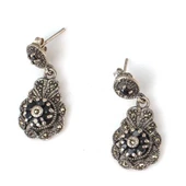 925 Ayar Gümüş Markazit Taşlı Küpe thumbnail 1