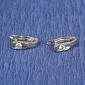 925 Ayar Gümüş Tektaşlı Küpe thumbnail 1