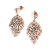 925 Ayar Gümüş Çiçek Sepeti Model Avize Küpe thumbnail 1