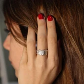 925 Ayar Gümüş 3 Sıra Burma Yüzük thumbnail 8