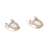 925 Ayar Gümüş J Küpe Tektaşlı thumbnail 4