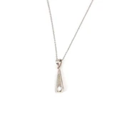 925 Ayar Gümüş Tektaş V Model Kolye thumbnail 3