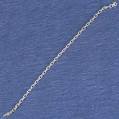 925 Ayar Gümüş 50'Lik Forse Zincir Bileklik thumbnail 4