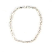 925 Ayar Gümüş 50'Lik Forse Zincir Bileklik thumbnail 2