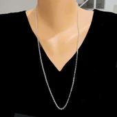 925 Ayar Gümüş Doç Zincir Kolye thumbnail 1