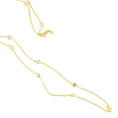 925 Ayar Gümüş Taşlı Forse Zincir Uzun Kolye thumbnail 2