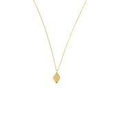 925 Ayar Gümüş Minik Baklava Model Altın Kaplama Kolye thumbnail 3