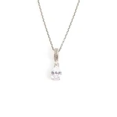 925 Ayar Gümüş Küçük Damla Zirkon Taşlı Kolye thumbnail 2