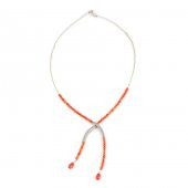 925 Ayar Gümüş Şarnelli Mercan Toplu Kolye - 4