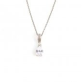 925 Ayar Gümüş Küçük Damla Zirkon Taşlı Kolye - 2