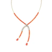 925 Ayar Gümüş Şarnelli Mercan Toplu Kolye thumbnail 2