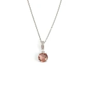 925 Ayar Gümüş Yuvarlak Büyük Boy Zultanit Taşlı Kolye thumbnail 2