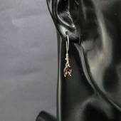 925 Ayar Gümüş Damla Mistik Topaz Küçük Boy Küpe thumbnail 1