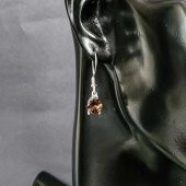 925 Ayar Gümüş Damla Büyük Boy Mistik Topaz Küpe - 3