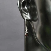 925 Ayar Gümüş Damla Küçük Oniks Taşlı Küpe thumbnail 1