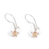 925 Ayar Gümüş Yıldız Model Kuvars Taşlı Küpe thumbnail 2