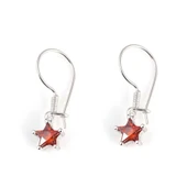 925 Ayar Gümüş Yıldız Model Sentetik Yakut Taşlı Küpe thumbnail 2