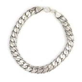 925 Ayar Gümüş Oluklu Mat Gurmet Zincir Bileklik thumbnail 2