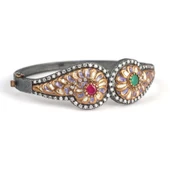 925 Ayar Gümüş Ve Bronz Karışımı Taşlı Bilezik thumbnail 1