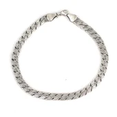 925 Ayar Gümüş Yaprak Desenli Oval Gurmet Mat Zincir Bileklik thumbnail 2