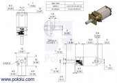 100:1 12V 330RPM Redüktörlü Mikro DC Motor PL-3052 - 3