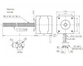 Nema 17 200 Adım 4Pin Step Motor 42×38mm 18cm Vidalı H/Bi 1.8C 3,7kg-cm 1.7A 2.8V - 4