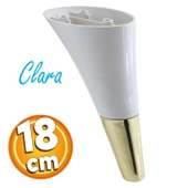 Clara Mobilya Kanepe Tv Ünitesi Konsol Koltuk Ayağı Krem Gold Renk 18 Cm Ayakları thumbnail 1