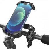 Polham Motor, Bisiklet, Scooter ve Bebek Arabası Gidon Uyumlu Telefon Tutucu, Kilit Sistemli 360 - 1