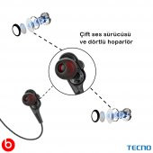 Tecno 2023 Hot Beats 3D Hifi 4 Hoparlörlü Xiaomi Poco X4 Pro 5G 3.5mm Jack Girişli Kablolu Mikrofonlu Kulaklık Siyah - 2