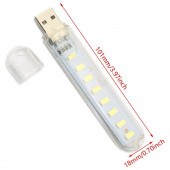 8 Led Beyaz Renk Taşınabilir Mini Usb Led Lamba A82 - 3