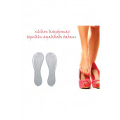 qosrix TABANLIK SİLİKON KAYDIRMAZ TOPUKLU AYAKKABI TERLİK SANDALET ÖZEL SİLİKON TABANLIK - 1