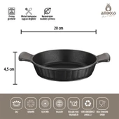 Amboss Mixta 3 Lü Titanyum Kaplama Granit Döküm Tava Sahan Seti (2 Sahan 1 Tava) - 3