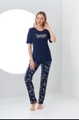 Pjs 24163 Kadın Desenli Pijama Takım - 2