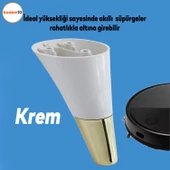 Clara Mobilya Kanepe Sehpa Tv Ünitesi Baza Koltuk Ayağı Krem Gold Renk 12 Cm Ayakları - 2