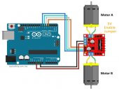 L298N Voltaj Regulatörlü Çift Motor Sürücü Kartı(Kırmızı PCB) - 2