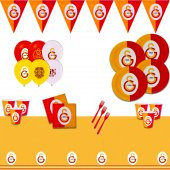 GALATASARAY DOĞUM GÜNÜ PARTİ MALZEMELERİ SÜSLERİ SETİ 16 KİŞİLİK - 1