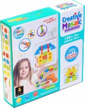 Başel Toys Creative Mosaic Eğitici Matkaplı 3D Mozaik Puzzle 11B Build Design Tamir Seti 138 Parça - 1